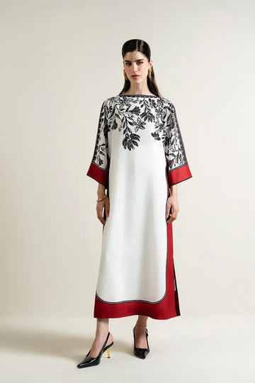 Elegance in White Red: Alyana Swiss Lawn 3‑Piece Suit