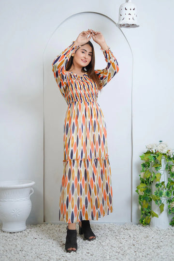 orange – Premium Cape Style Frock