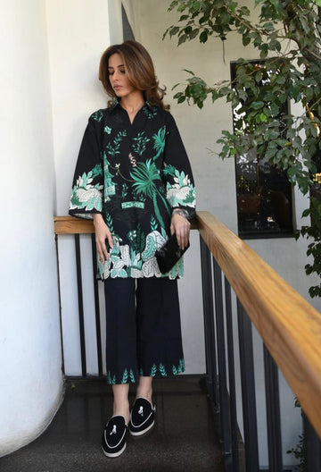 Elangat In black and green co cords