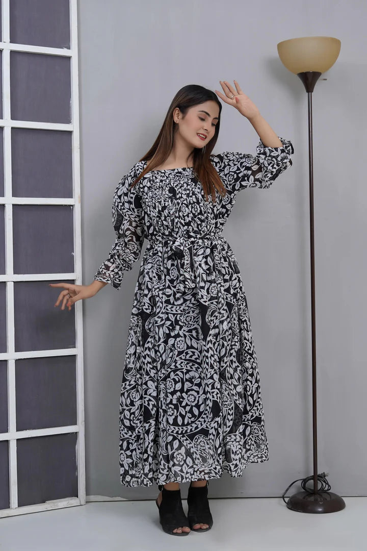 black  – Premium Cape Style Frock
