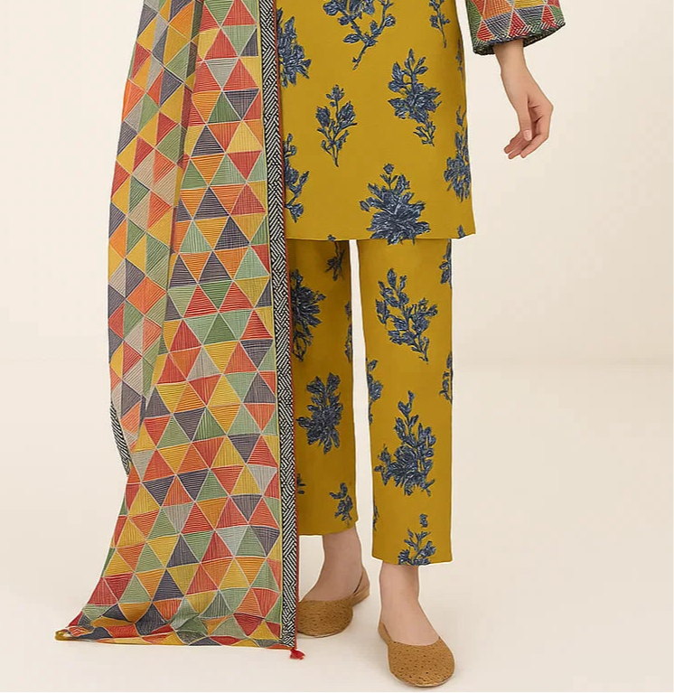 Daily wear printed lawn suit unstitched 3pcs summer collection