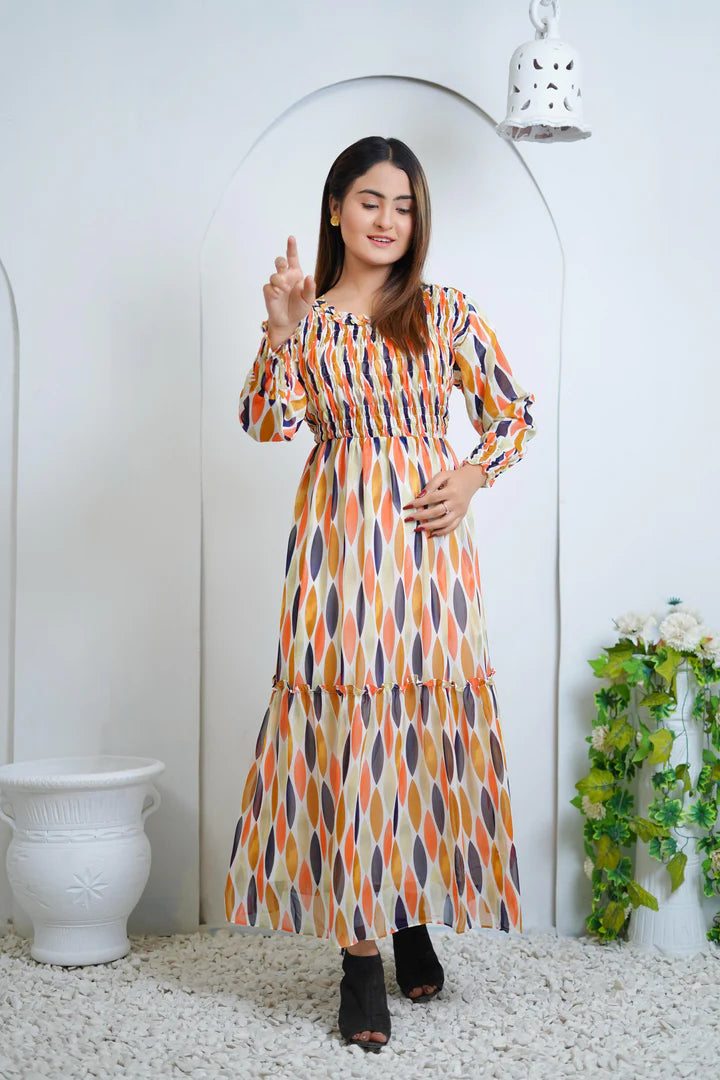 orange   – Premium Cape Style Frock