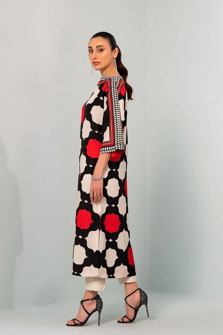Elegant Black Red Long Dress 2pcs summer collection
