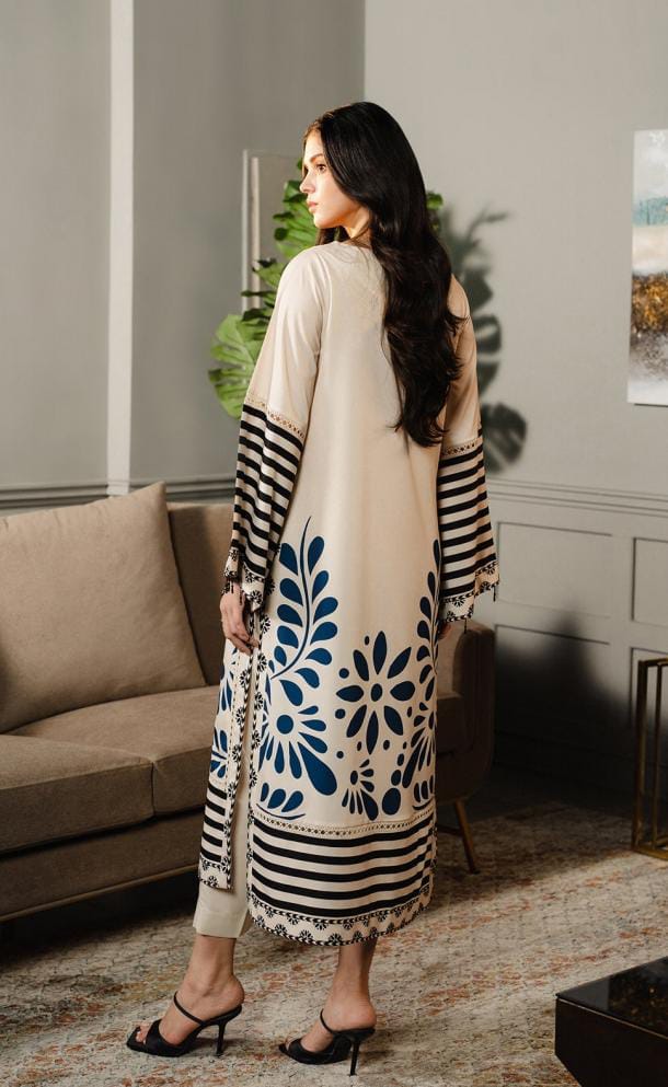 Elegance in Neel Tara – Bold Block Printed 3-Piece